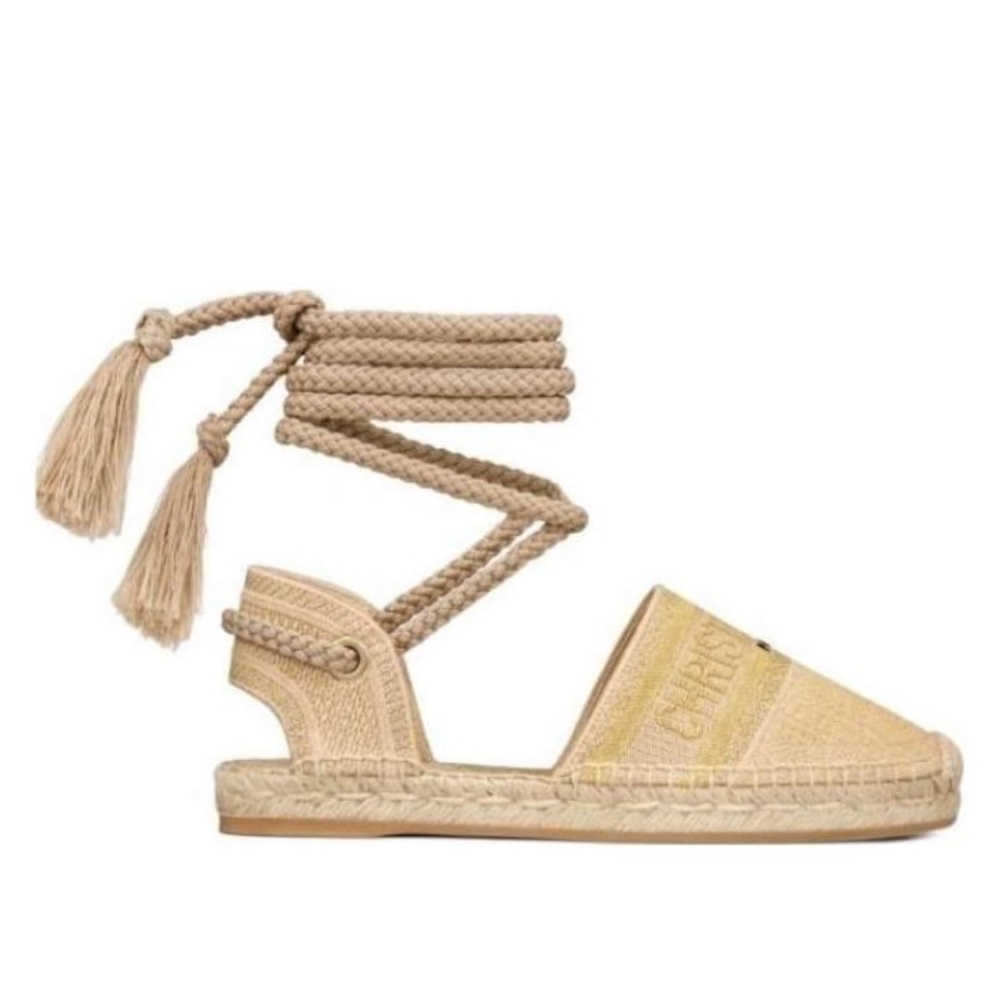 Dior Tan Espadrille Shoes